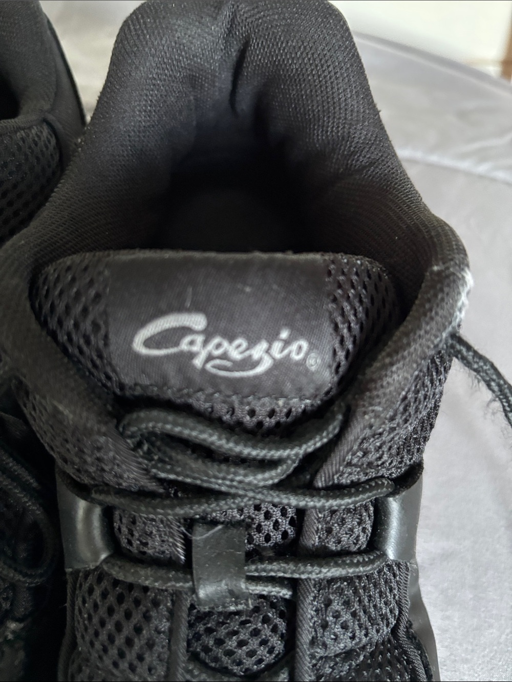 Capezio Women's Black Mesh Lace-Up Sneakers-Firm - Picture 3 of 7